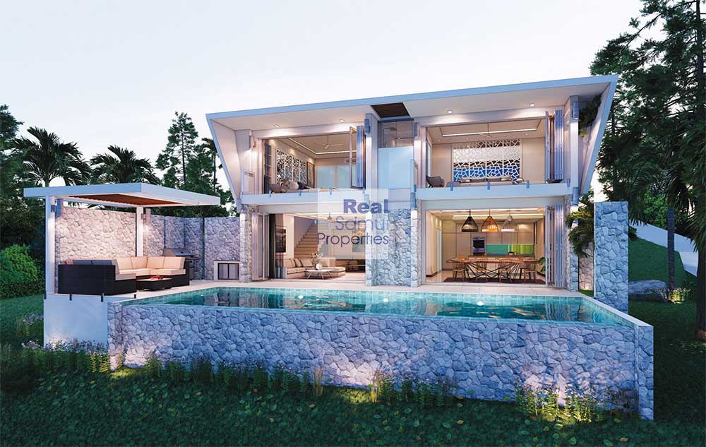 New 3,4 & 5-Bed Contemporary Panoramic Sea View Villas, Choeng Mon